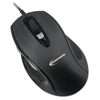 6 Button Ergonomic Laser Mouse w/USB Connectivity, Black