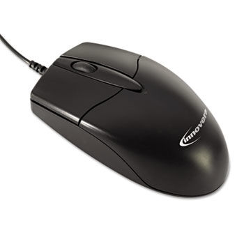 Basic Office Optical Mouse, 3 Buttons, Black, Boxed