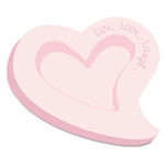Heart Shaped Self-Stick Notes, 3 x 3, 100 Sheets, Pink, 3/Pack