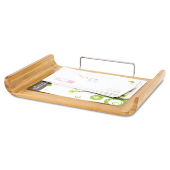 Desk Tray, Single Tier, Bamboo, Letter, Natural
