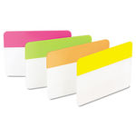 Hanging File Tabs, 2 x 1 1/2, Solid, Flat, Assorted Bright, 24/PK