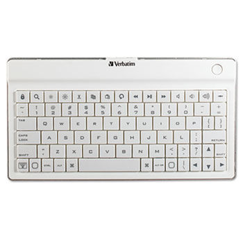 Bluetooth Ultra-Slim Wireless Mobile Keyboard, White