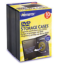 Storage Case DVD 10pk Video Black Standard