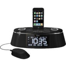 Vibe Plus Dual Alarm ClockiPod /iPhone Black  With Bed Shaker