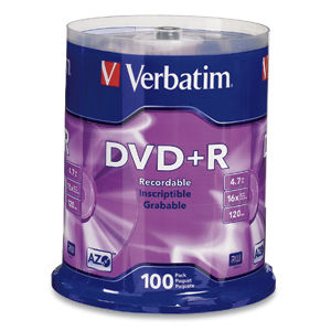 Disc DVD+R 4.7GB 16X General use Branded Surface 100pk Spindle