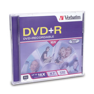 Disc DVD+R 4.7GB 16X Branded Jewel Case 1pk TAA