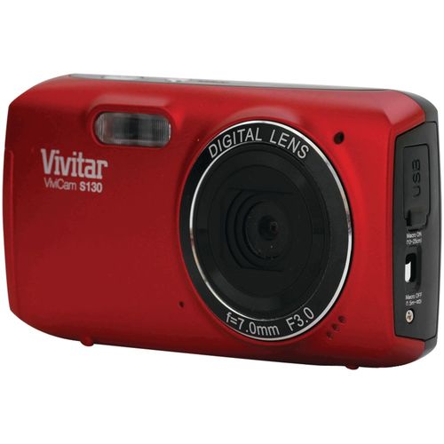 VIVITAR VS130-RED-SOL 16.1 Megapixel VS130 Digital Camera (Red)