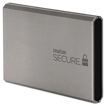 Secure Hard Drive, USB 3.0, 1TB, Silver