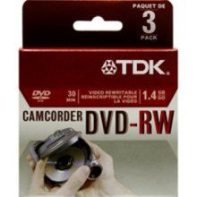 Disc DVD-RW Mini 1.4GB 8cm 2X 3/pk Jewel Case