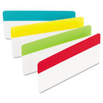Durable File Tabs, 3 x 1 1/2, Solid, Assorted Primary Colors, 24/PK