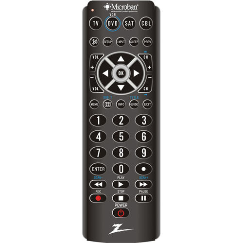 4-Device Big Button Universal Remote with Microban Protection