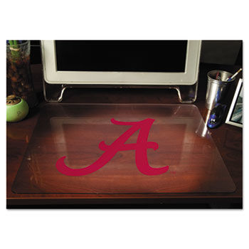 Collegiate Desk Pad, U of Alabama ""A"", Red, Plastic, 19 x 24