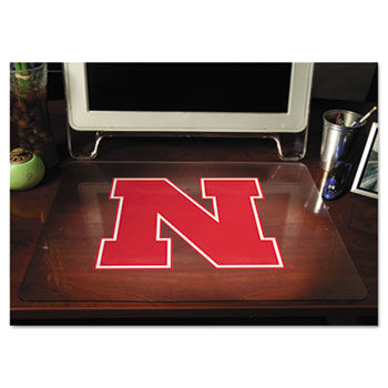 Collegiate Desk Pad, University of Nebraska Cornhuskers, Red/White, 19 x 24