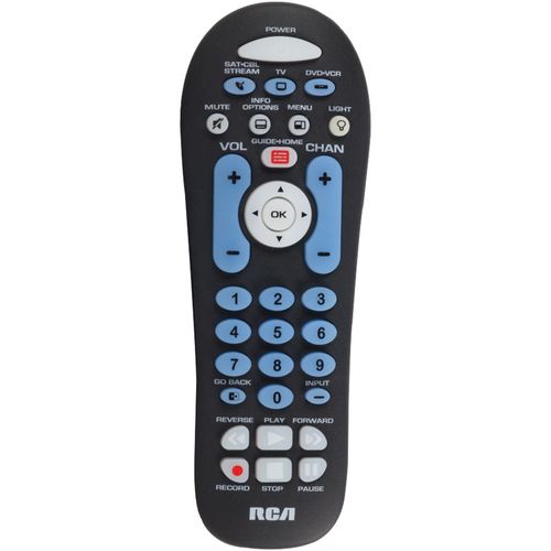 RCA RCR313BR 6-Device Big Button Universal Remote with Streaming & Dual Navigation (Black)