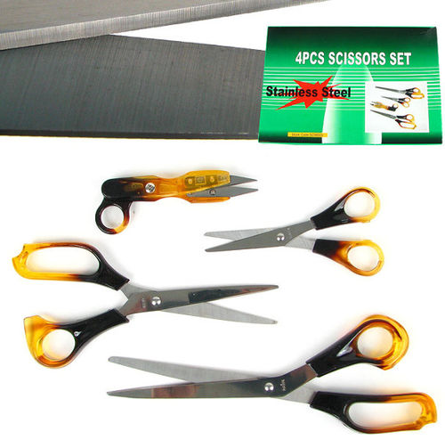 Stainless Steel Scissor Set - 4 Different Sizes