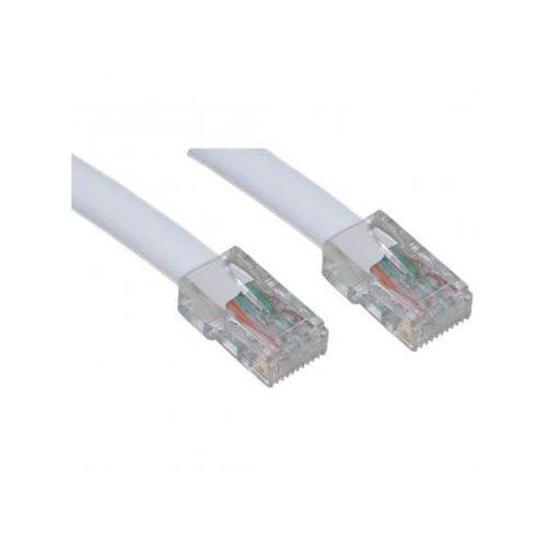Cat 5e White Ethernet Patch Cable, Bootless, 5 foot