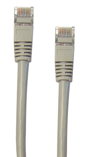 Shielded Cat 5e Gray Ethernet Cable, Snagless / Molded Boot, STP (Shielded Twisted Pair), 75 foot