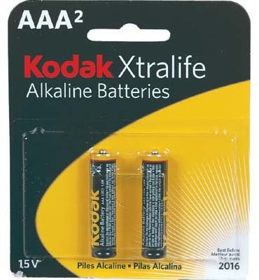 Kodak Alkaline Battery Aaa 2Pk Case Pack 12