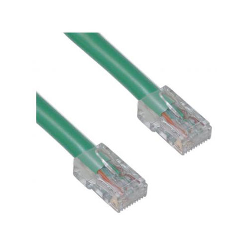 Cat 5e Green Ethernet Patch Cable, Bootless, 10 foot