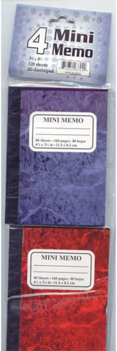 Mini Marble Memo Pad 4pk Case Pack 72