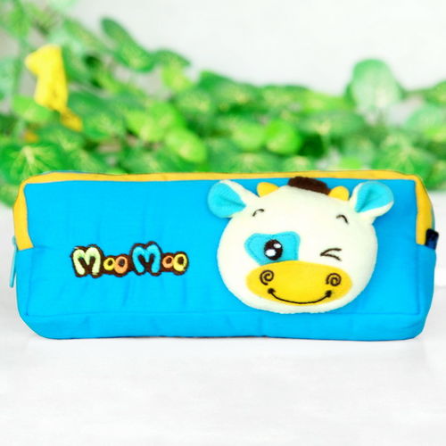 [Funny Bunny] Embroidered Applique Pencil Pouch Bag / Pencil Holder / Carrying Case (3.7*2.7*1.6)