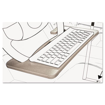 Wheel Desk and Tablet Mount Combo, 15 x 1 x 8 1/2, Wood/Aluminum, Gray