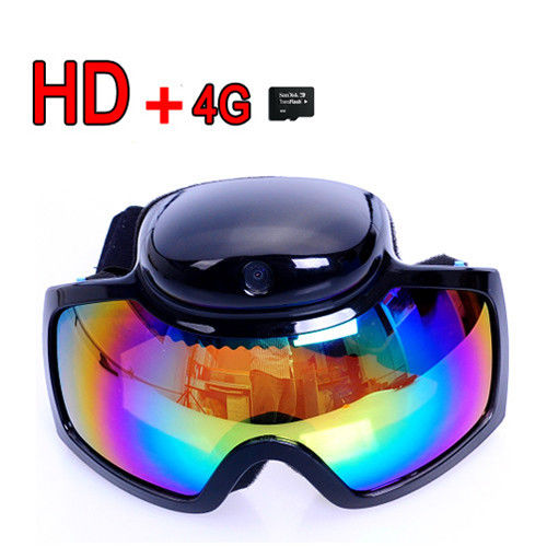 HD 720p Ski Sport glasses video camera Goggles Sunglasses DVR cam + 4GB TF Card