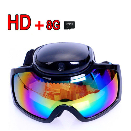 HD 720p Ski Sport glasses video camera Goggles Sunglasses DVR cam + 8GB TF Card