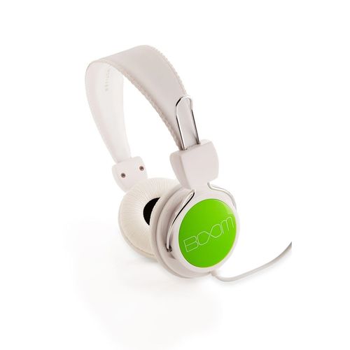 BOOM Renegade On-Ear Headphones (White/Green)