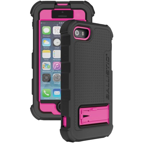 BALLISTIC HC1267-A195 iPhone(R) 5/5s Hard Core Series Case (Black/Pink)