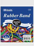 2 Oz./ 56.70 g Assorted SizesColors Rubber Bands Case Pack 36
