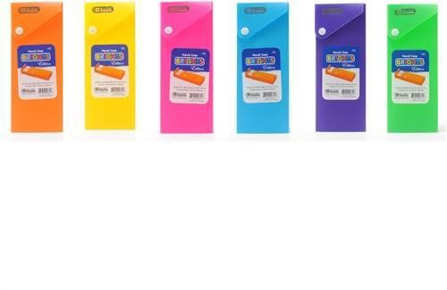 Bazic Slider Pencil Case Assorted Colors in PDQ Case Pack 36