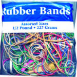 Rubber Bands - 8 ounce package - asst.sizes & colors Case Pack 48