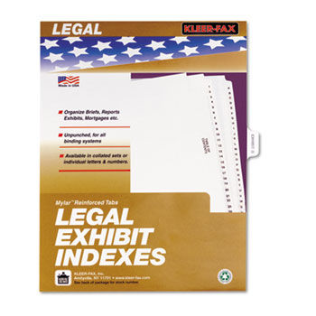 80000 Series Legal Index Dividers, Side Tab, Printed ""Exhibit O"", 25/Pack