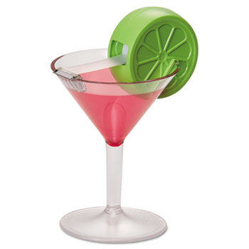 Cocktail Glass Tape Dispenser, 1"" Core for 1/2"" and 3/4"" Tapes