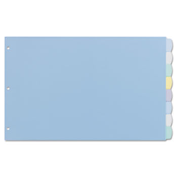 Translucent Multicolor Write-On Big Tab Dividers, 8-Tab, 11 x 17, 1/Set