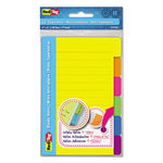 Index Sticky Notes, 4 x 6, Ruled, Assorted Colors, 12 60-Sheet Pads