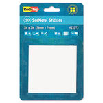 Transparent Film Sticky Notes, 3 x 3, Clear, 12 50-Sheet Pads