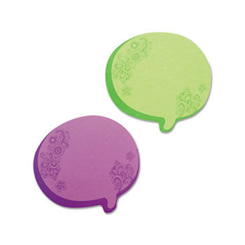 Thought Bubble Notes, 2 3/4 x 3, Neon Green, 76-Sheet Pads