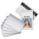 Blank PVC ID Badge Card with Magnetic Strip, 2 1/8 x 3 3/8, White, 100/PK