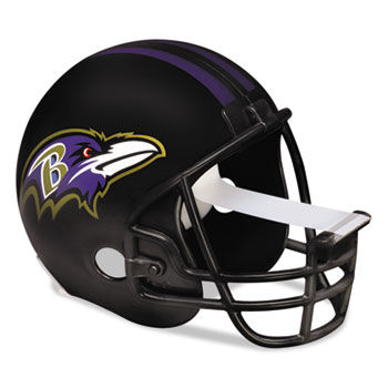 NFL Helmet Tape Dispenser, Baltimore Ravens, Plus 1 Roll Tape 3/4"" x 350""