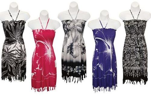 Women's Asst Print Tube Sundress Cover-Ups- S-XL Case Pack 48