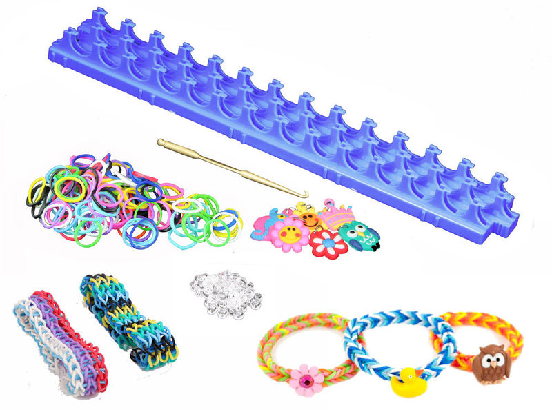 loom band bracelets with tray
