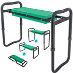 Adjustable Garden Kneeler & Seat with Handles - Heavy-Duty Outdoor Foldable, Portable Garden Stool with Thick EVA Foam Pad, Multi-Purpose Gardening Bench for Kneeling and Sitting, Ideal for Patio, Yard, and Lawn Use