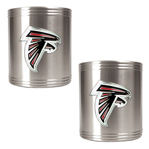Atlanta Falcons NFL 2pc Stainless Steel Can Holder Set- Primary Logoatlanta 