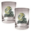 New Orleans Saints NFL 2pc Rocks Glass Set - Helmet logo