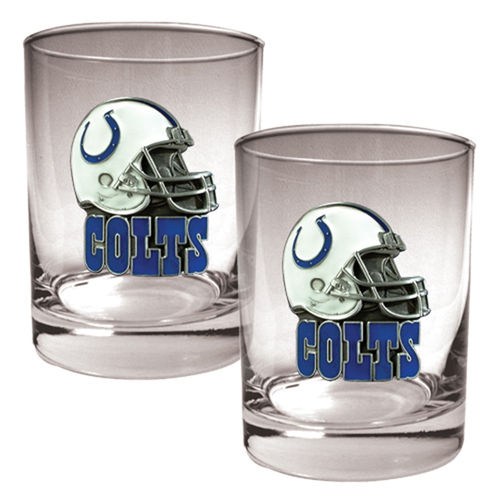 Indianapolis Colts NFL 2pc Rocks Glass Set - Helmet logoindianapolis 