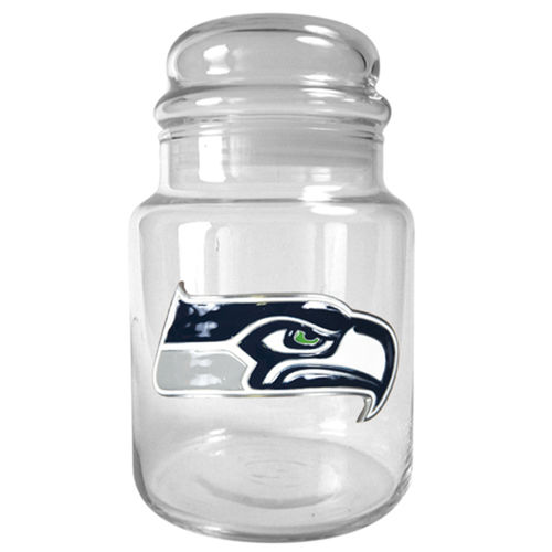 Seattle Seahawks NFL 31oz Glass Candy Jar - Primary Logo
