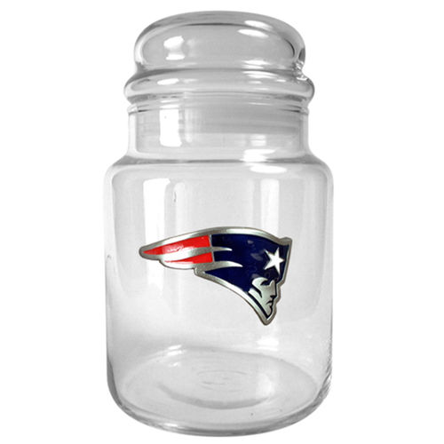 New England Patriots NFL 31oz Glass Candy Jar - Primary Logoengland 