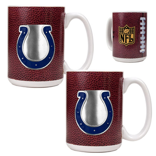 Indianapolis Colts NFL 2pc Gameball Ceramic Mug Set - Primary logoindianapolis 